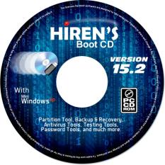 Đĩa CD Hiren’s Boot 15.2 – cứu hộ máy tính