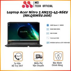 [Laptop] Laptop Acer Nitro 5 AN515-45-R6EV (NH.QBMSV.006)/ Đen/ AMD Ryzen 5 – 5600H/ RAM 8GB/ 512GB SSD/ NVIDIA GeForce GTX 1650 4GB/ 15.6inch FHD/ Win 11H/ 1Yr – MEI219 – Bảo hành chính hãng 12 tháng