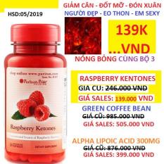 Viên uống hỗ trợ giảm cân an toàn Puritan’s Pride Raspberry Ketones 60 viên HSD tháng 5/2019 *** GIÁ ĐẶC BIỆT 139.000VND**** Giảm giá kích cầu làm đẹp Noel và Năm mới 2019