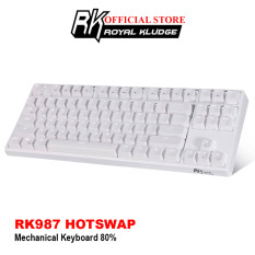 HOTSWAP RK987 – Bàn phím cơ RK ROYAL KLUDGE RK987 TKL 87 phím Đèn nền LED trắng Tenkeyless Bàn phím Bluetooth không dây / Chơi game kết nối Bluetooth 5.0 – Wireless 2.4G – Cáp Type C – Hãng phân phối chính thức