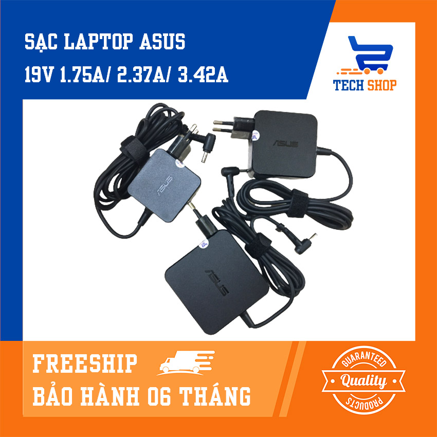 [FREESHIP]Sạc laptop asus công suất 19V - 2.37A/ 1.75A/ 3.42A kích thước chân sạc 4.0*1.35mm/ 5.5*2.5mm/ 4.5*3.0mm (Củ hình vuông)