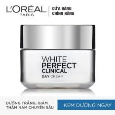 Kem dưỡng trắng mịn và giảm thâm nám ban ngày L’Oreal Paris White Perfect Clinical Day SPF 19PA +++ 50ml