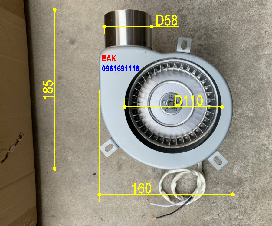 Quạt sò ly tâm - quạt hút ly tâm - quạt hình sên mini G55 50W 220V