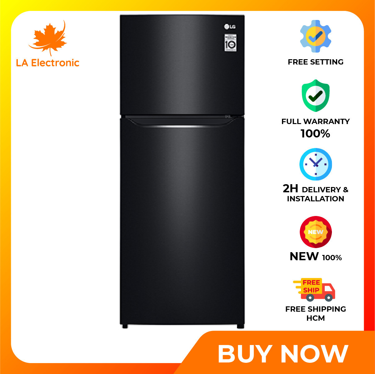 Trả Góp 0% – Tủ lạnh LG Inverter 187 lít GN-L205WB – Miễn phí vận chuyển HCM