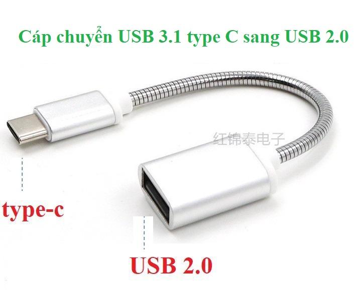 Cáp OTG USB Type C sang USB 2.0 giá rẻ