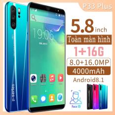 Điện thoại thông minh gốc P33 PRO 1G RAM 16G ROM Nhận dạng khuôn mặt Android đã mở khóa Điện thoại di động 8.0 + 5.0 MP