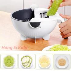 Bộ Dụng Cụ Nạo Rau Củ Quả Kèm Rổ 9 Trong 1 Đa Năng Tiện Dụng (Màu trắng đen), bộ nạo rau củ, Dụng Cụ Bào Sợi, Dụng Cụ Bào Sợi, Thái Lát, Cắt Rau Củ Quả