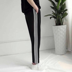 A đây rồi! Quần Thể Thao Suông + Sọc Đen 3 Sọc Đen Trắng