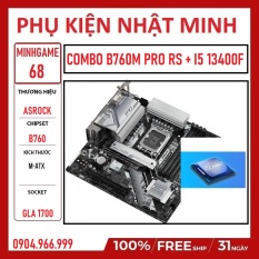 Combo main chip ASROCK B760M PRO RS + I5 13400F( chip tray NEW) chính hãng BH 36 tháng lỗi 1 đổi 1
