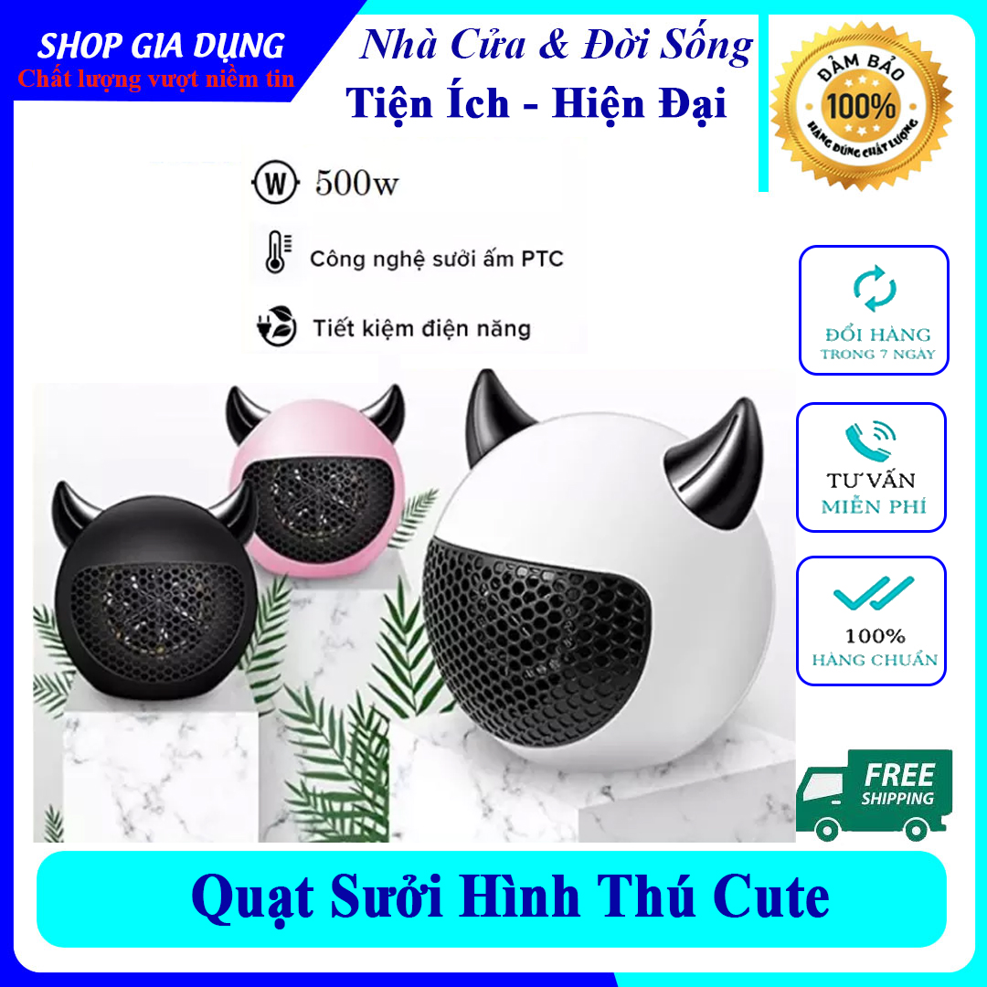 Quạt sưởi mini Heater Fan, quạt sưởi ấm mini cầm tay làm ấm không khí cho phòng ngủ, văn phòng,...