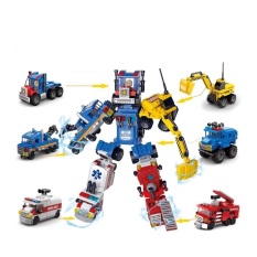 Đồ chơi lego cho trẻ em 6 tuổi lắp ráp xếp hình Robot biến hình xe Lele brother 8531 (1Hộp mã ngẫu nhiên)