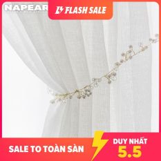 Napearl Rèm cửa vải tuyn màu trơn kích thước 100X260CM thích hợp trang trí phòng khách – INTL