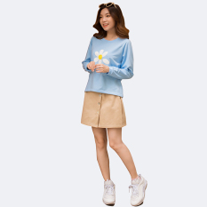 Áo Dài Tay Vải Da Cá in hoa Cúc❤️ Thun Tay Dài In Hoa Cúc ❤️Sweater nữ❤️43-56 kg❤️Ao thu đông nữ In Hoa Cúc 4 Màu – 2638