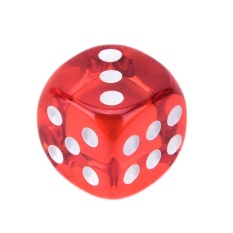 10 cái Vuông Trong Suốt Xúc Xắc Acrylic Craps Sòng Bạc Thanh Đồ Chơi Game 14 mét-đỏ-quốc tế