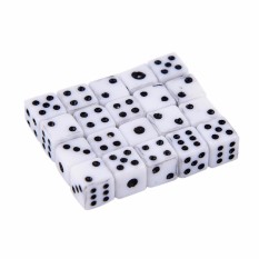 20 cái/bộ Tiêu Chuẩn 5 mét Xúc Xắc Acrylic Cho Chơi Game 5 Màu Trắng-quốc tế