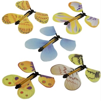 5pcs Magic Flying Butterfly Toy For Children (Colorful) - intl  