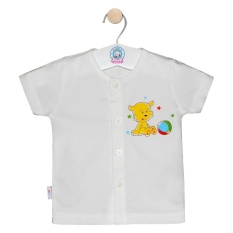 Áo cài giữa trắng tay ngắn AL0002 (hình in ngẫu nhiên) – HELLO BB