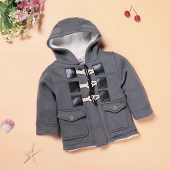 Baby Boy Fleece Warm Hooded Coat (Grey) - Intl May 2018 - 5 Baby Boy Fleece Warm Hooded Coat (Grey) - intl - 5