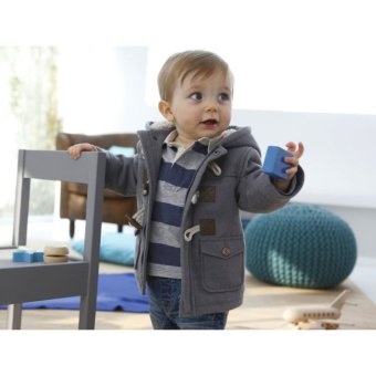 Baby Boy Fleece Warm Hooded Coat (Grey) - Intl May 2018 - 2 Baby Boy Fleece Warm Hooded Coat (Grey) - intl - 2