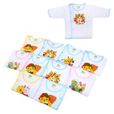 Bộ 10 áo sơ sinh tay dài Akio