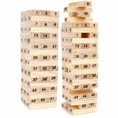 Bộ 2 Đồ Chơi Rút Gỗ Wiss Toy 54 Thanh Kèm 4 Con Súc Sắc Cho Bé