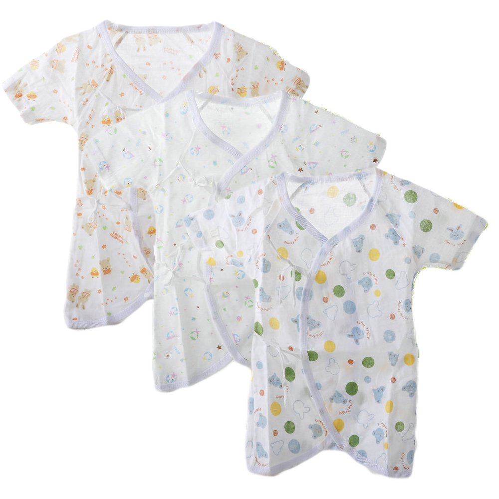 Bộ 3 áo liền quần vải xô cho bé sơ sinh