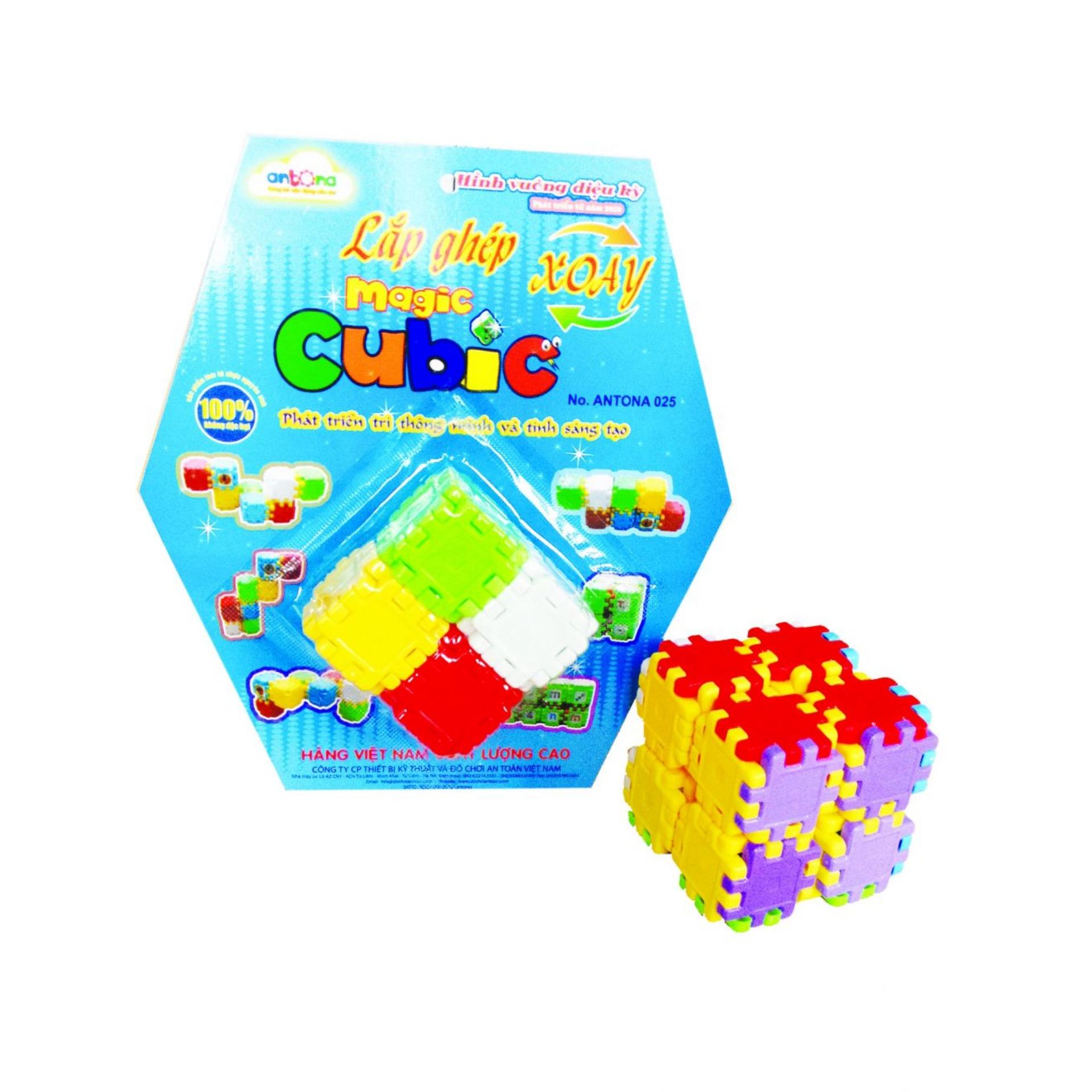 Bộ 3 đồ chơi Lắp ghép xoay - Magic Cubic