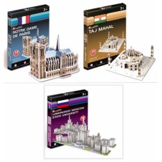 Bộ 3 đồ chơi xếp hình 3D