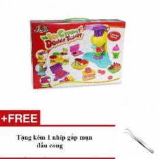 Bộ đất nặn làm kem + Tặng kèm 1 nhíp gắp mụn đầu cong