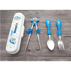 Bộ dĩa đũa muỗng tiện dụng cho bé yêu hình Doraemon