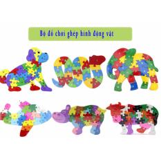 Bộ đồ chơi ghép hình bằng gỗ khoa học 3D số và chữ cái
