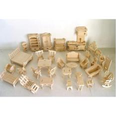 Bộ đồ chơi lắp ghép 3D bằng gỗ -AL