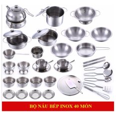 Bộ đồ chơi nấu ăn inox 40 món