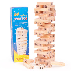 Bộ đồ chơi rút gỗ Wiss Toy 54 thanh kèm 4 con súc sắc cho bé