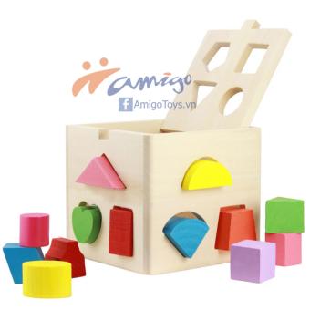 Bộ đồ chơi xếp hình thả gỗ Amigo Toys AMG-03  