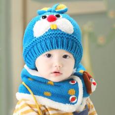 Bộ mũ khăn len lót lông răng thỏ