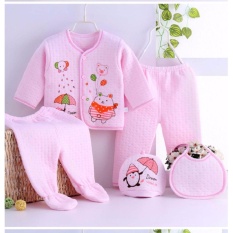 Bộ sơ sinh BÔNG XỐP 5 chi tiết cho bé Chipxinhxk