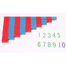 Bộ thước học toán giáo cụ montessori loại 5-50cm đồ chơi giáo dục