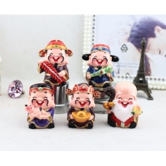 Bộ tượng 5 Ông Thần Tài Phúc Lộc Thọ May Mắn Ngộ Ngĩnh