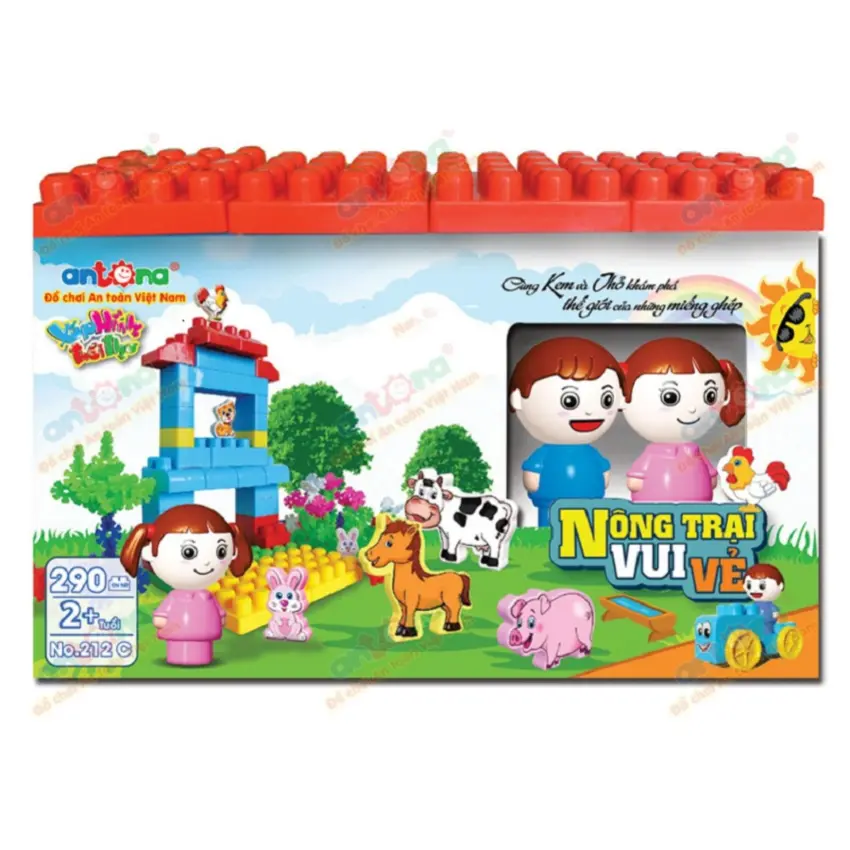 Bộ xếp hình Antona Nông trại vui vẻ 290 chi tiết