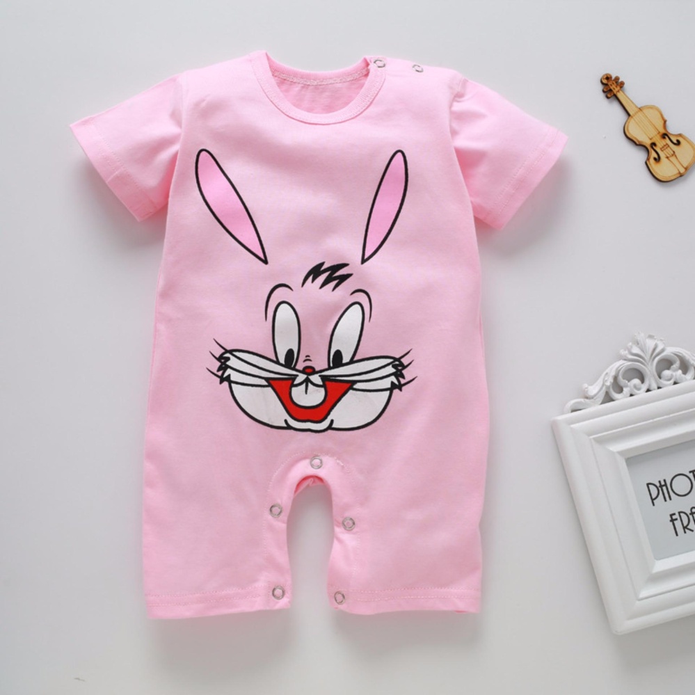 Bodysuit áo liền quần in hình con thỏ cho trẻ sơ sinh giá rẻ
