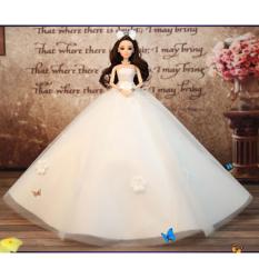 Búp Bê Cô Dâu 3D Váy Trắng Xinh Xắn + Tặng Phụ Kiện 8 Món