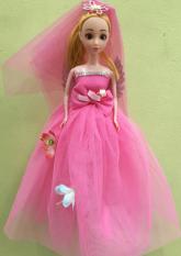Búp bê cô dâu Hồng 2007 -BB01 dài 30cm