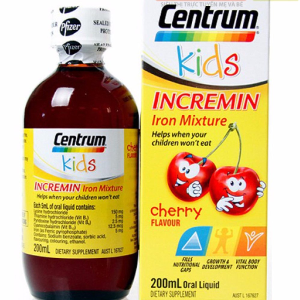 Centrum Kids Incremin Iron Mixture Của Úc Cho Trẻ Biếng Ăn 200ml(hsd 1/2020)