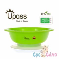 Chén ăn dặm UPASS 3 giao đoạn đế hút chân không – size lớn – Xanh dương – chen an dam cho be