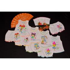 Combo 5 bộ quần đùi áo sát nách trắng hình size6