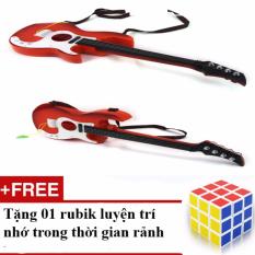 Đàn Guitar Cho Bé Tập Đánh và làm mẫu chụp ảnh rất phong cách + Tặng 01 rubik loại 1 trơn, nhạy (Hàng cao cấp)