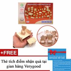 Đồ chơi ghép hình 3D bằng gỗ 184 chi tiết cho bé + Tặng kèm 1 thẻ tích điểm nhận quà tại gian hàng Verygood