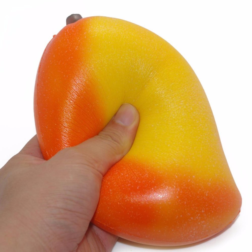 Exclusive Lifelike Colossal Soft Squishy Mango 20 Seconds Super Slow Rising Scented Bread Toy Gift - intl
