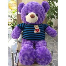 GẤU BÔNG TEDDY CAO CẤP KHỔ VẢI 1M DÀI 80CM MÀU TÍM CÀ HÀNG VNXK